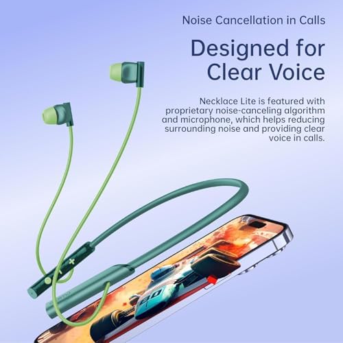 Oraimo Neck Lite Wireless Neckband Earbuds – Ultra-Lightweight Design with Deep Bass, IPX4 Waterproof Rating, and 30-Hour Playtime for Uninterrupted Music Enjoyment – Built-in Microphone for Hands-Free Calls and Magnetic Storage for Seamless Portability