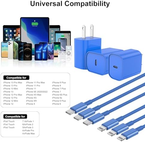 Ultra-Fast 3 FT USB-C to Lightning Charger Cable for i Phone 14, 13, 12, Pro Max & More – Certified High-Speed Charging, Enhanced Durability, and Universal Compatibility for Efficient Power Delivery – Perfect for Home, Office, and Travel Use