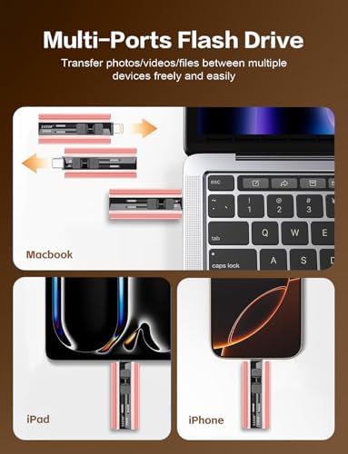 High-Speed 512 GB Flash Drive for i Phone & i Pad – Versatile USB Memory Stick for Effortless Backup of Photos & Videos, Compatible with Android & PC – Plug and Play Convenience, Sleek Red Design for Modern Tech Lovers