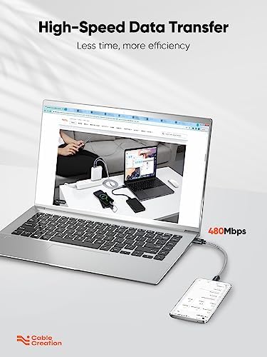 Compact USB C Cable Duo – 0.5 FT Braided Fast Charging Cables for Seamless Data Transfer | 3 A Power & 480 Mbps Speed | Ultimate Compatibility for Mac Book Air, Galaxy S22 Ultra, Stylus Pen, and More | Durable Design | Ideal for On-the-Go Connectivity