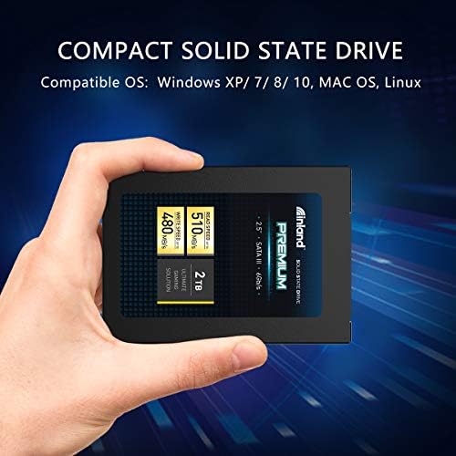 Transform Your Tech with INLAND Platinum 1 TB SATA III SSD – Ultra-Fast 2.5″ Solid State Drive Featuring Advanced TLC 3 D NAND for Superior Performance and Reliability, Ideal for Gamers and Creatives