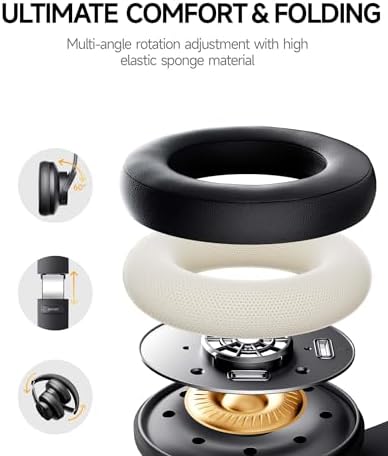 Transform Your Sound Experience with Picun B8 Over-Ear Wireless Bluetooth Headphones – Incredible 120-Hour Battery Life, Custom EQ Modes, and Powerful Deep Bass for Ultimate Immersion – Ideal for Travel, Office, and Daily Adventures in Chic Purple