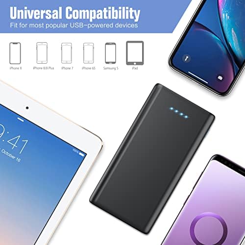 Ultra-High Capacity 40,800 m Ah Power Bank with 25 W Fast Charging – Dual Built-in Cables & 5 Outputs for Quick Device Charging – Compatible with i Phone 16/15 & Android – Sleek Blue Portable Charger for On-the-Go Power Solutions