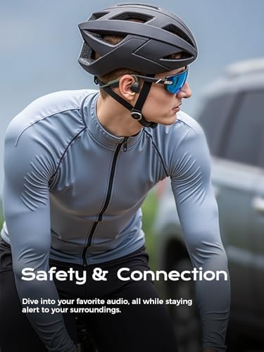 Innovative Open-Ear Bone Conduction Bluetooth 5.3 Earbuds – Ultimate Waterproof Headphones for Active Lifestyles with 12-Hour Playtime, Perfect for Running, Cycling, and Gym Use – Enhanced Compatibility and Comfort