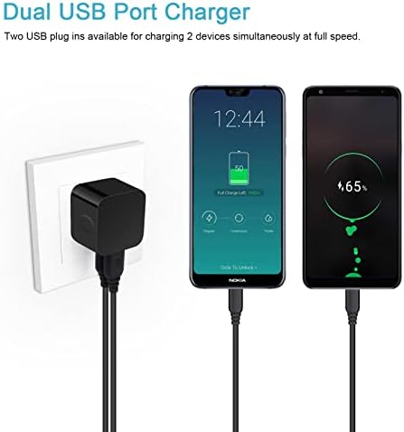 Compact USB Wall Charger 2 Pack – Low Profile Right Angle Plug Adapter for Quick Charging of i Phone 16/15/14/13/12/11 Max, i Pad Pro, Mini & Air, Samsung, Pixel – Enhanced Device Compatibility & Space-Saving Design