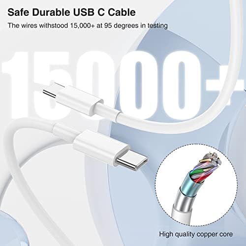 High-Speed i Phone 16/15 Fast Charger with 10 ft USB-C to C Cable – Compact Power Adapter for Seamless Charging of i Pad & Apple Devices – Versatile Charging Solution for Home, Office & Travel – Enhanced Durability & Compatibility for i Phone 16 Pro Max, i Pad Air, and More