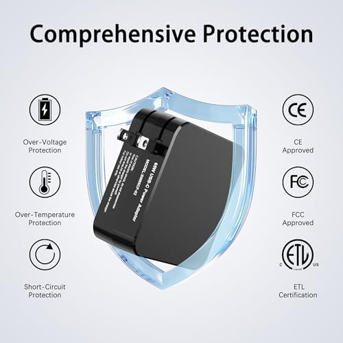 Ultra-Fast 65 W USB-C Power Adapter for Versatile Laptop & Smartphone Charging – Optimized for ASUS Zenbook, Mac Book Pro, Dell Latitude, Lenovo, HP Spectre, and More – Compact, Durable Design with Intelligent Safety Features for Secure Use – Perfect for Professionals on the Go with Tangle-Free Cord and Lightweight Portability – High-Performance Charging with Multi-Protection Systems for Peace of Mind – Ideal for Home, Office, and Travel – Experience Reliable Power Supply for All Your USB-C Devices – Premium Quality Assurance and Dedicated Customer Support for Ultimate Satisfaction