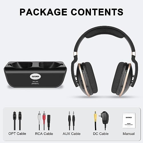 Experience Superior Sound with Our Senior-Friendly Wireless Over-Ear Headphones – Effortless Clarity and Comfort for TV Enthusiasts, Featuring User-Friendly Volume Controls, Instant Plug-and-Play Setup, and a Convenient Charging Dock for Endless Enjoyment