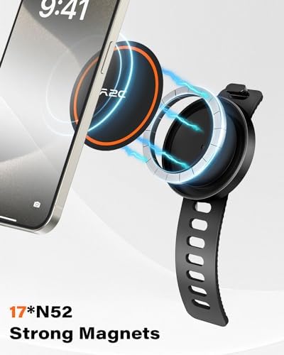 Ultimate Mag Safe A2 C Gym Fitness Phone Mount – Unmatched 17 N52 Magnet Technology for Secure Grip on Equipment and Strollers – Versatile Adjustable Silicone Strap for One-Handed Operation – Compatible with i Phone 12-16 Series and Non-Mag Safe Devices – Ideal for Treadmills, Peloton Bikes, and More – Effortless Detachable Design for Multi-Surface Use – Perfect for Home, Gym, and On-the-Go Convenience – Includes Metal Ring for Enhanced Compatibility – Premium Stability and Reliability for Active Lifestyles – Comprehensive User Manual and Dedicated Customer Support Included