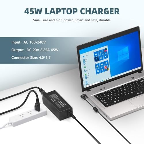 High-Performance 45 W Lenovo Laptop Charger – Fast 20 V 2.25 A Power Adapter for Ideapad, Yoga, and Flex Series – Lightweight, Portable Design with Smart Safety Features – Ideal for Students and Professionals – Universal Compatibility Across Multiple Models – 12-Month Warranty Included