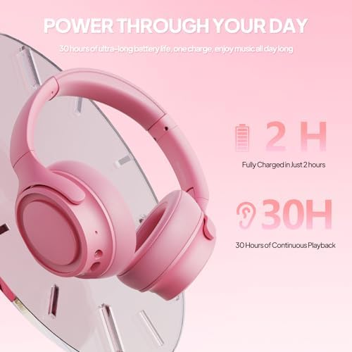 Experience Unmatched Sound with Our Over-Ear Bluetooth Headphones Featuring 30-Hour Battery Life | Hi-Fi Audio & Noise Isolation for Ultimate Focus | Versatile Wireless & Wired Use for Studying, Working, Sports, and Entertainment | Sleek Black Design Perfect for Every Lifestyle