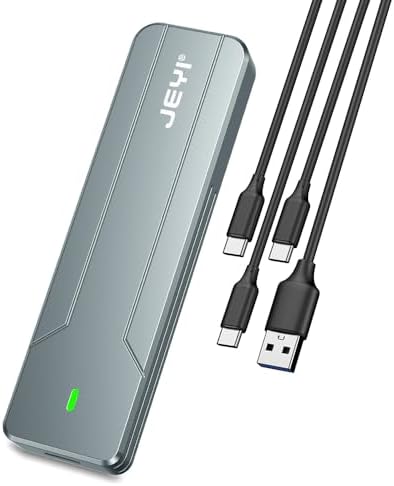 JEYI 2230 M.2 NVMe SSD Enclosure – High-Speed USB C Adapter with 10 Gbps Data Transfer for 2 TB Storage, Portable and Versatile External Drive Solution for Gamers and Professionals