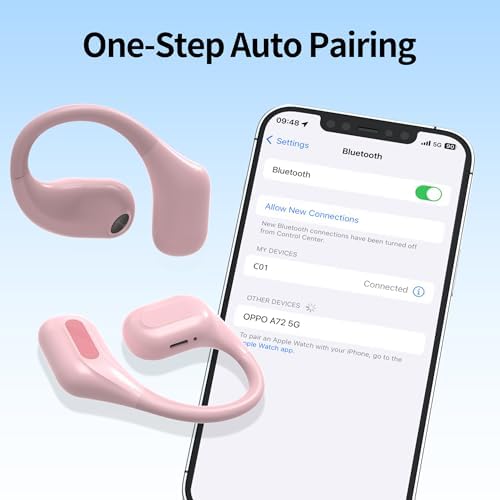 Elevate Your Audio Experience: Premium Bluetooth 5.3 Sport Earbuds with IP7 Waterproof Protection, 24-Hour Playback, Noise-Canceling Technology, and Secure Over-Ear Hooks for Unmatched Performance in Any Environment
