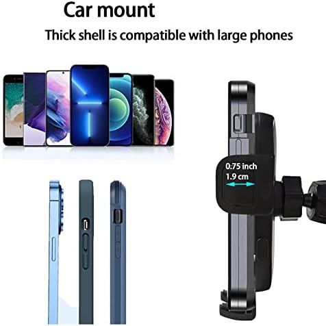 Universal Car Phone Holder with Upgraded Metal Clip – Hands-Free Vent Mount for i Phone and Android – 360-Degree Rotation for Optimal Viewing – Easy Installation, Compatible with All Car Vent Types – Enhance Your Driving Experience with Secure Smartphone Access