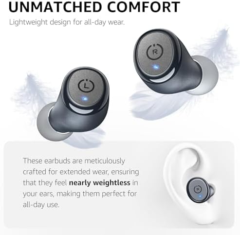 TOZO T10 Wireless Earbuds with Bluetooth 5.3 – Customizable EQ for Personalized Sound, Ergonomic Fit for Ultimate Comfort, 55 Hours Playtime, IPX8 Waterproof Rating, Wireless Charging Case – 2025 Enhanced Audio Experience for Active Lifestyles