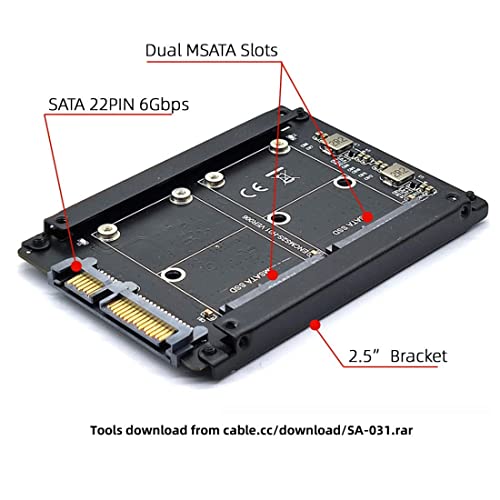 Chenyang Dual Function MSATA SSD JBOD Adapter with USB C 2.5″ Hard Drive Enclosure – Unmatched Speed and Versatility for Enhanced Storage Solutions