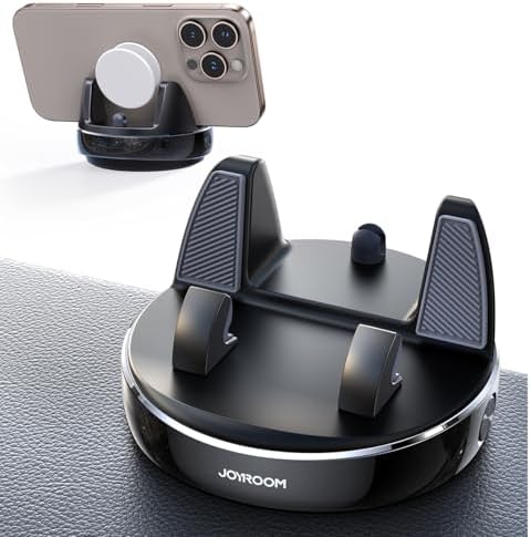 JOYROOM 360° Rotating Car Phone Holder – Anti-Slip Dashboard Mount for Seamless Smartphone & GPS Integration – Sun Glare Blocking for Clearer Navigation – Universally Compatible with Pop Grips & Mobile Devices – Superior Stability for a Safe Driving Experience