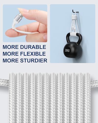 Elevate Your Charging Experience: i Phone 16 e Fast Charge Duo – Superior 2-Pack of 20 W USB C Power Adapters with Extra Long 10 FT Braided Cables for Maximum Flexibility and Compatibility – Ideal for i Phone 16/16 e/16 Pro/16 Pro Max/15/15 Pro & i Pad – Portable, Quick, Tangle-Resistant Charging Solution Designed for Modern Lifestyles