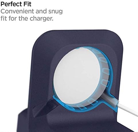 Spigen S350 Apple Watch Charger Stand – Durable TPU Dock with Non-Slip Base for Enhanced Stability and Fast Charging – Compatible with Ultra 2/1, Series 10, SE2, and More – Optimal Charging Solution for All Apple Watch Sizes – Sleek Design for Desk or Nightstand Use