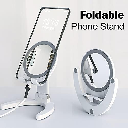 Height Adjustable 2 PCS Phone Stand with Mirror Angle Design – Versatile Desk Accessory for All Mobile Devices, Tablets, and E-Readers – Ergonomic, Portable, and Durable for Enhanced Productivity and Comfort