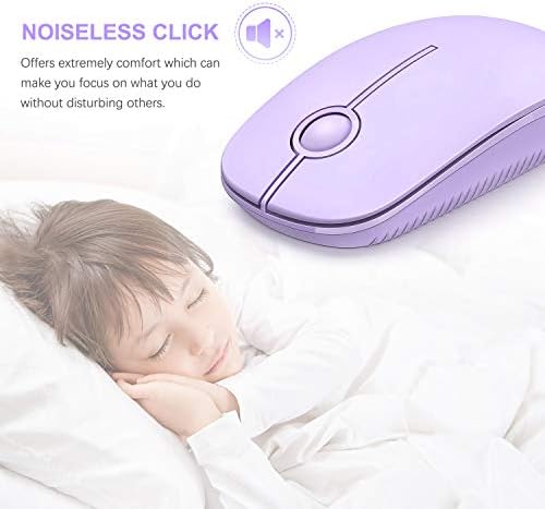 Sleek Vssoplor Wireless Mouse – Ultra-Slim Silent Optical Companion for Laptops & PCs | 2.4 GHz Nano Receiver, Perfect for Quiet Workspaces & Travel | Enhanced Compatibility for Windows, Mac & Linux