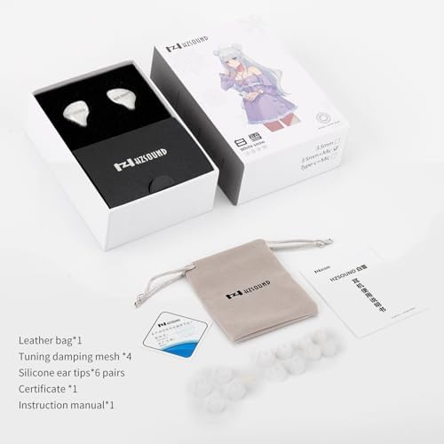 Unleash Superior Sound Quality with Hzsound White Snow In-Ear Monitors – Premium Wired Earbuds Featuring Advanced 10 MM LCP+PU Diaphragm for Unmatched High-Resolution Audio – Perfect for Musicians, Singers, and Gamers Demanding Studio-Grade Performance and Comfort – Durable Resin Drip Design for Long-lasting Use and Universal Device Compatibility