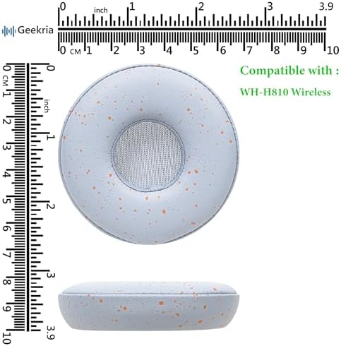 Transform Your Sony WH-H810 Headphones with Geekria Quick Fit Replacement Ear Pads | Premium Memory Foam Cushions for Enhanced Comfort & Acoustic Performance | Stylish Crystal Blue Earpads for Easy Installation & Long-Lasting Durability