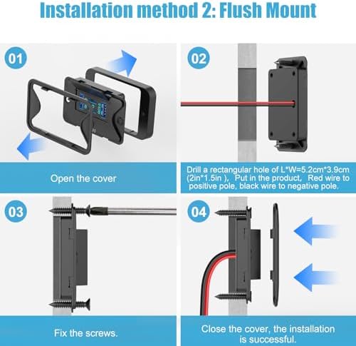4 Port 12 V USB Outlet Wall Mount Charger – 2 Pack 78 W Fast Charging Solution with Dual PD & QC3.0 Ports, Ideal for RVs, Trucks, Marine Use & Golf Carts – Lightweight Design with Energy-Saving Button Switch for Ultimate Convenience and Compatibility