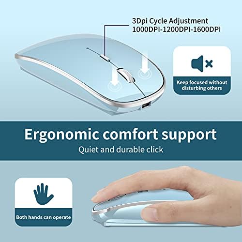 Elevate Your Computing Experience with the Q23 S Black Wireless Mouse – Rechargeable, Dual Mode USB-A & Type-C, Silent Operation, and 3 Adjustable DPI for Ultimate Precision and Versatility Across Laptops, Macs, PCs, and Android Devices