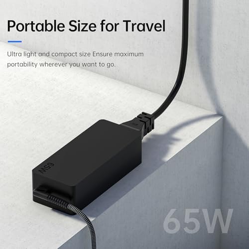 Efficient 65 W USB-C Laptop Charger for Lenovo Think Pad T14, T14 s, T15, Yoga, Think Book & Chromebook | Ultimate Fast Charging Solution with Lightweight Design for Home & Office | Advanced Safety Features for Enhanced Device Protection and Performance
