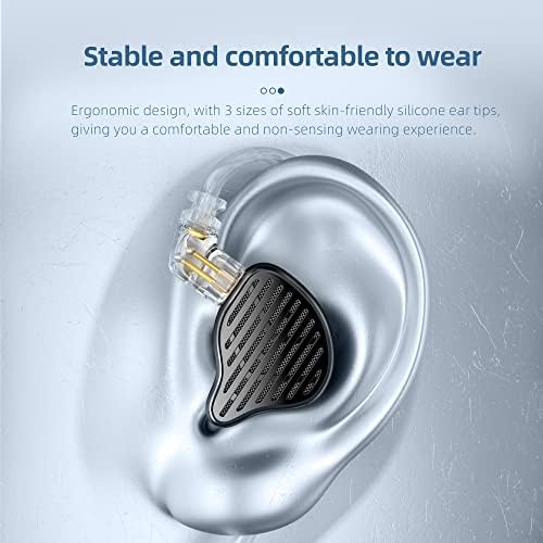 Revolutionize Your Audio Experience with KZ X HBB PR2 Planar Magnetic In-Ear Monitor Headphones – Premium Hi-Fi Alloy Shell Design, Removable Silver-Plated Cable for Enhanced Compatibility and Speed, Ergonomic Comfort for Long Listening Sessions