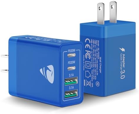 Aiminu 40 W 4-Port USB C Wall Charger Block 3-Pack – Efficient PD Fast Charging Solution for i Phone 15/14/13/12/11/Pro Max, i Pad & Android Devices – Ideal for Home, Travel, and Multi-Device Power Needs