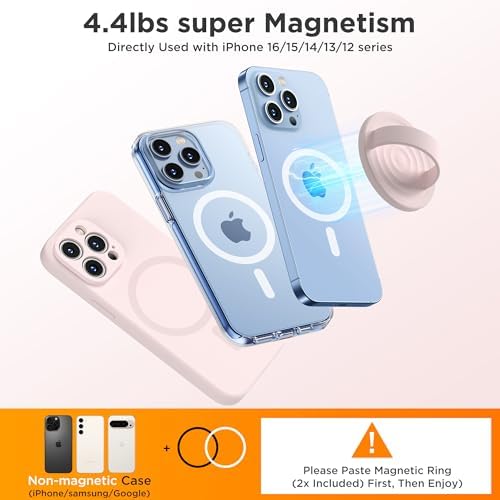 Upgraded Magnetic Phone Grip for i Phone: Premium Silicone Loop Holder with Mag Safe Compatibility – Ergonomic 360-Degree Stand, Non-Slip Design in Sleek Black for Enhanced Comfort and Secure Handling on i Phone 16/15/14/13/12 Pro Max/Plus