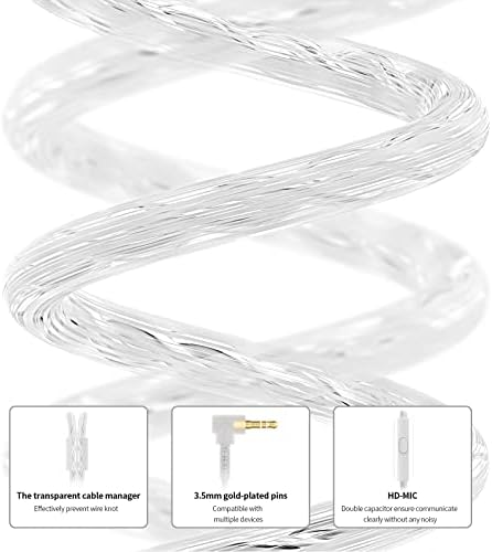 Elevate Your Sound Experience with CCA CRA+ In-Ear Monitor Earphones – Dynamic Driver Technology for Crystal Clear Audio and Deep Bass Response, Featuring Tangle-Free Removable Cord for Maximum Durability and Device Compatibility – Perfect for Audiophiles, Gamers, and Professionals Seeking Superior Comfort and Portability