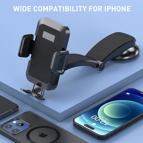 TEKING Advanced Car Phone Holder with Reinforced Metal Hook – Universal Air Vent Mount for i Phone 15/14/13/12 Pro Max & Samsung S24 Ultra – Sleek Translucent Design for Enhanced Aesthetics & Secure Smartphone Fit (120-75 mm) – Effortless Tool-Free Installation & Ultimate Hands-Free Convenience
