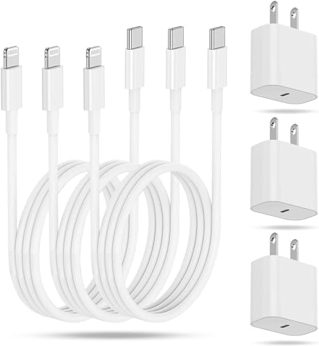 Lightning-Fast 20 W Apple Charger with MFi Certification – 6 ft USB-C to Lightning Cable Included for i Phone 14 Pro Max/14/13 Pro/12 Mini/12/11 & i Pad Air – Compact Power Block for Ultimate Portability and Rapid Charging Efficiency