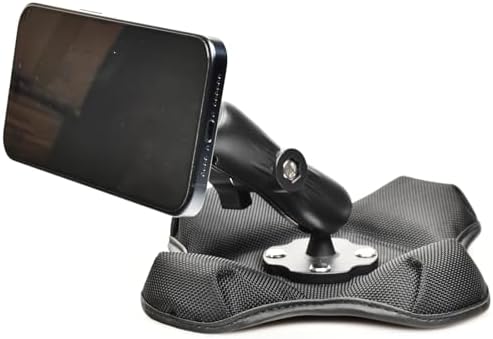 Versatile Magnetic Phone Holder for Desk & Car Dash – Premium Aluminum Arm, Non-Slip Beanbag Base, 360° Rotation for Optimal Viewing, Mag Safe Compatible for i Phone 12-16 Series, RAM B Size 1″ Ball Mounting Option – Enhance Your Mobile Accessibility and Convenience
