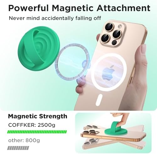 Revolutionary Magnetic Phone Ring Grip Holder – Ergonomic Silicone Finger Loop for i Phone Pro Max/Plus, 12/13/14/15/16 Series – Compatible with Mag Safe – Oat Color Enhances Aesthetics and Comfort – 360-Degree Rotation for Effortless Use – Secure Your Device with Style and Stability – Essential Smartphone Accessory for Unmatched Usability and Convenience