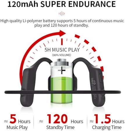 Ultra-Light Open Ear Bluetooth Sports Headphones – Waterproof & Sweatproof Ergonomic Earbuds for Unmatched Comfort in Running, Cycling, and Hiking – Hands-Free Microphone with Ambient Awareness for Active Lifestyles