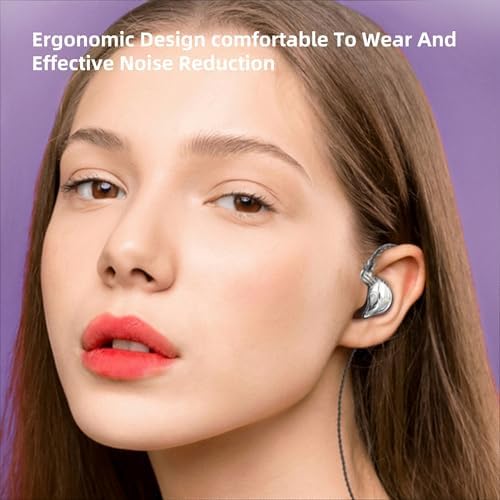 Transform Your Listening Journey with QKZ ZXT Hi-Fi In-Ear Monitors – Pro-Grade Gaming Earbuds with Detachable Cable for Musicians and Gamers – Experience Unmatched Audio Clarity, Versatile Device Compatibility, and Fashion-Forward Transparent Design for All-Day Comfort