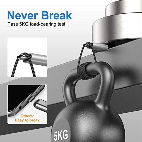 Premium 10 FT Braided USB Type-C Cable 5-Pack – High-Speed 3 A Fast Charging for Samsung Galaxy S10/S9/S8 Plus, Note 10/9/8, LG V50/V40/G8/G7 – Durable and Flexible Charge & Data Transfer Solution – Essential Accessory for Home, Office, and Travel