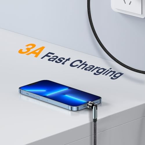 Transform Your Charging Routine with the 7-Pin Magnetic USB C Cable – Ultra-Fast 3 A Phone Charger Featuring 360° Rotating Connector for Effortless Use, Compatibility with Android & i OS Devices, and Durable Construction for Everyday Reliability – Includes Two Versatile Cables for Home and Travel Convenience