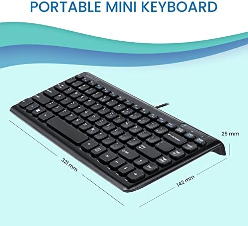 Maximize Your Workspace Efficiency with the Perixx PERIBOARD-407 B US Wired USB Mini Keyboard – Compact Design with 11 Hotkeys for Instant Access – Sleek Glossy Black Finish for Modern Aesthetic – Perfect for Home, Office, and Travel Use – US English Layout for Seamless Typing Experience – Durable Performance Without Batteries