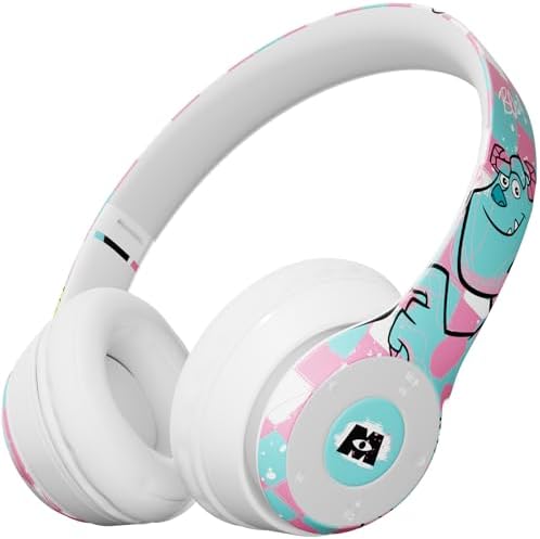 Monsters, Inc. Bluetooth Over-Ear Headphones – Immersive Audio Quality with Built-In Microphone, 15-Hour Wireless Playtime – Ultimate Disney Gift for Pixar Fans and Music Aficionados of All Ages