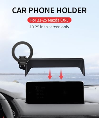 Maser Weller 10.25-Inch Car Phone Holder for Mazda CX-5 (2021-2025) – 360° Rotating Magnetic Cradle, Air Vent Safe Mount, Premium Stability, Hands-Free Navigation, Seamless Integration with Mag Safe Technology, Enhance Your Driving Experience and Stay Connected