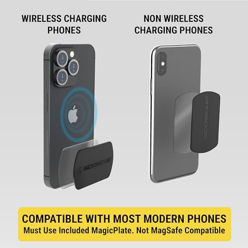 Scosche MXDM Ultra-Strong Magnetic Car Phone Holder – Secure Dashboard Mount for i Phone, Samsung & All Smartphones – Effortless Hands-Free Navigation & Enhanced Driving Safety with Durable Metal Plate