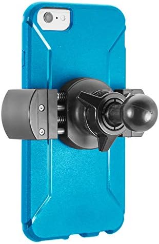 i BOLT Moto-Vise XL: Premium 25 mm Ball Mount Smartphone & Tablet Holder for Secure On-Road Access – Universal Compatibility for Devices 2.75″ to 5″ Wide – 360° Rotation & Quick-Release Feature for Effortless Use – Ideal Motorcycle Accessory for Professionals