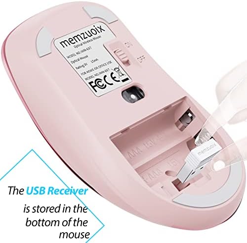 Upgrade Your Workflow with the Memzuoix 2.4 G Wireless Mouse – Ergonomic and Portable 1400 DPI USB Mouse for Laptop, PC & Desktop | 5 Customizable Buttons for Ultimate Control | Ideal for Professionals and Casual Users Alike