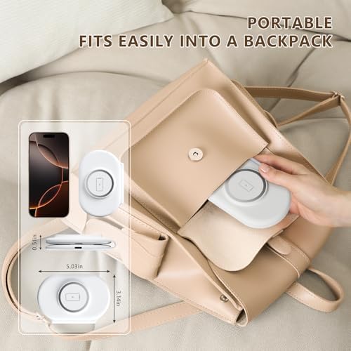 Revolutionize Your Charging Experience: 2025 Portable Wireless Mag-Safe 3-in-1 Charger for i Phone 12-16 Pro Max, Apple Watch & Air Pods – Fast, Travel-Friendly, Enhanced Magnetic Alignment for Effortless Power on the Go