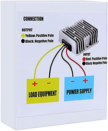 High-Efficiency 12 V Voltage Regulator Transformer for Golf Carts – 240 W 48 V/36 V to 12 V Converter with Built-in Fuse for Optimal Performance and Safety Enhancements